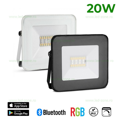 Proiector LED 20W RGB+CCT Smart Bluetooth
