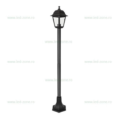 Stalp LED Gradina E27 Negru KEVIN 1.2M