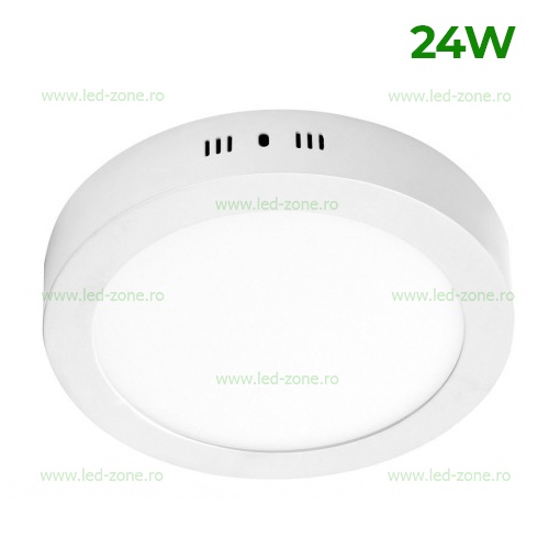 Panou LED 24W Rotund D30cm Aplicat Alb