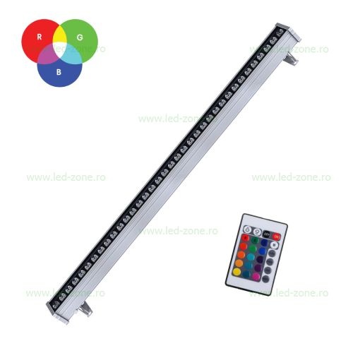 Proiector LED 36W 220V Liniar 100cm RGB Telecomanda