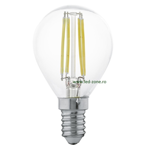 Bec LED E14 4W Filament Glob Clar G45