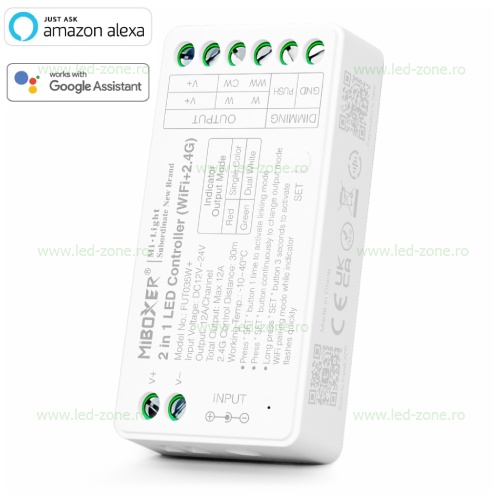 Receptor Banda LED CCT RF 12A WI-FI Multizona