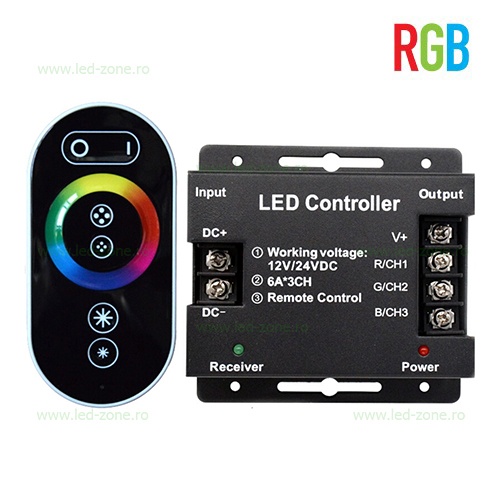 Controller Banda LED RGB 18A 216W Telecomanda RF Touch