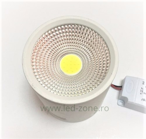 Spot LED 7W COB Rotund Alb Aplicat