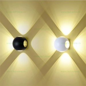 Aplica LED 4x1W Exterior Sfera  Alb