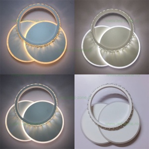 Aplica LED Moderna 31W Rotunda Cristal 3 Functii LZ3909 - Img 3