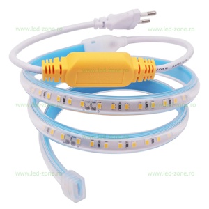 Banda LED 2835 100 SMD/ML 220V Superflux Taiere 10CM - Img 2