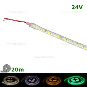 Banda LED 5050 60 SMD/ML Submersibila 24V Rola 20m