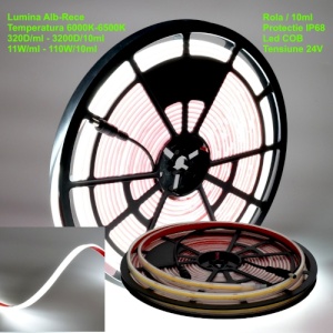 Banda LED COB 320 LED/ML 24V Submersibila IP68 Rola 10m - Img 3