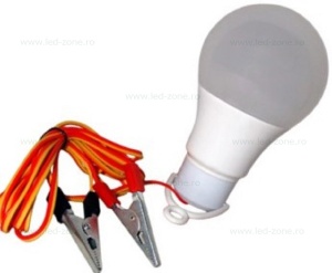 Bec LED 7W Glob Mat 12V Alimentare Clesti - Img 2