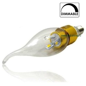 Bec LED E14 7W Flacara Dimabil