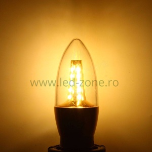 Bec LED E14 7W Lumanare Clar  SMD2835
