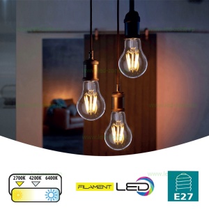 Bec LED E27 15W Filament Glob Clar - Img 4