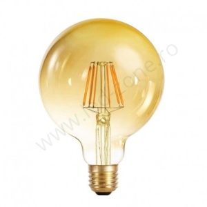 Bec LED Vintage E27 6W Glob G125