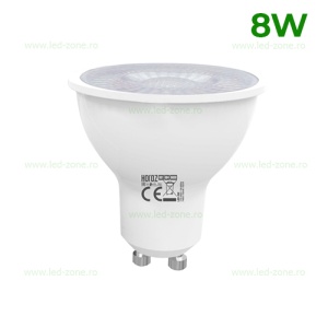 Bec Spot LED GU10 8W Clar 220V CONVEX - Img 2