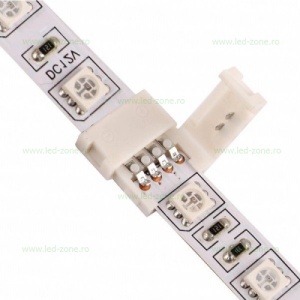 Conector Imbinare 4 Contacte Banda LED SMD 5050 12V RGB - Img 3