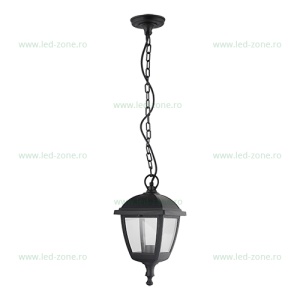 Felinar Iluminat Exterior Suspendat Negru PAUL