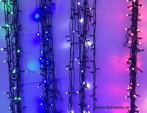 Instalatie LED Perdea Turturi 3x3m 352 LED 8mm Fir Negru - Img 2