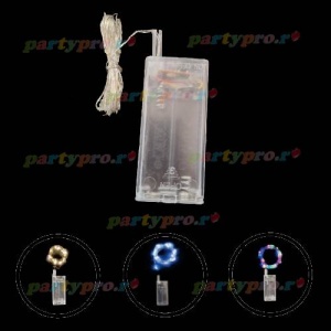 Instalatie Pom 30 Miniled-uri 1 Fir Cupru 3m cu Baterii AAA