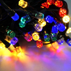 Instalatie Pom Craciun 60 LED-uri 8mm Diamant Fir Negru - Img 2