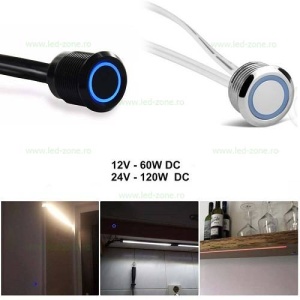 Intrerupator LED cu Senzor Tactil si Variator 5A 12V-24V - Img 1