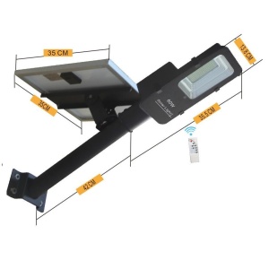 Lampa LED Iluminat Stradal 60W SMD Solara Ovala cu Suport si Telecomanda