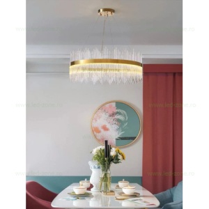 Lustra 150W 3 Functii cu Telecomanda Cristal LZ8817-800 - Img 5