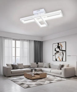 Lustra LED 100W 3 Functii Alba Dimabila cu Telecomanda LZ5701
