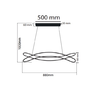 Lustra LED 100W Dimabila 3 Functii cu Telecomanda LZ079