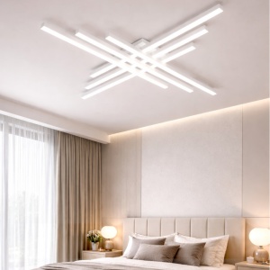 Lustra LED 112W Alba 3 Functii cu Telecomanda LZ116-6