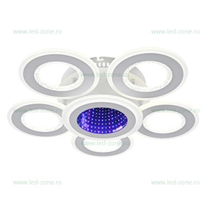 Lustra LED 130W 3 Functii Dimabila cu Telecomanda LZR9020-5+1 - Img 2