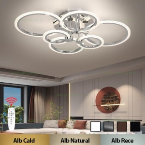 Lustra LED 148W 3 Functii Dimabila cu Telecomanda sau Telefon LZ6601-6 - Img 9
