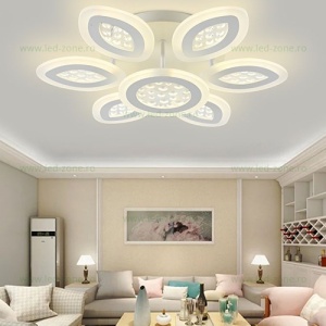 Lustra LED 166W 3 Functii Dimabila cu Telecomanda LZG3347-6+1