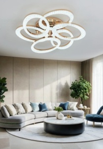 Lustra LED 168W 3 Functii Dimabila cu Telecomanda LZJ409/3+3 - Img 3