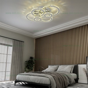 Lustra LED 192W 3 Functii Dimabila cu Telecomanda Cristal LZ8080-3+3