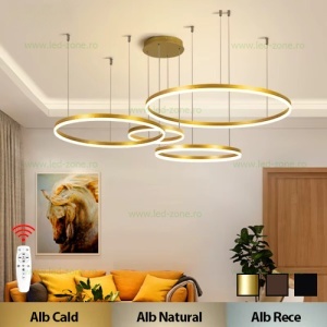 Lustra LED 204W Dimabila 3 Functii cu Telecomanda LZ1796