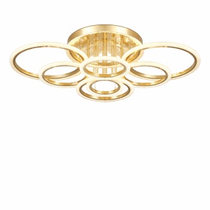 Lustra LED 208W Aurie 3 Functii Dimabila cu Telecomanda LZ9180/2+2+2+2