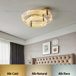 Lustra LED 212W 3 Functii Dimabila cu Telecomanda Cristal LZR9048-600-400