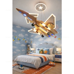 Lustra LED 240W Avion 3 Functii cu Telecomanda - Galben Auriu LZ188 - Img 2