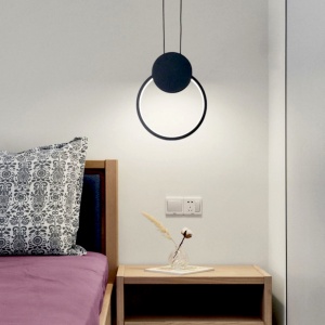Lustra LED 24W Neagra Pendul 3 Functii LZ319