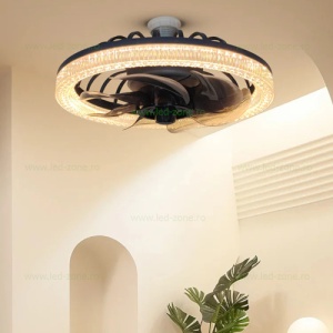 Lustra LED 30W Soclu E27 CCT cu Ventilator si Telecomanda
