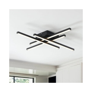 Lustra LED 66W Neagra 3 Functii Dimabila cu Telecomanda LZ9111-4