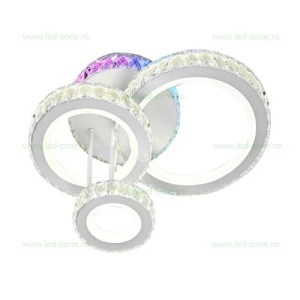 Lustra LED 67W 3 Functii Dimabila cu Telecomanda Cristal LZL7603-4C - Img 2
