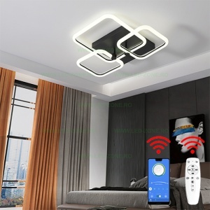 Lustra LED 90W 3 Functii Dimabila cu Telecomanda sau Telefon LZ6881-3