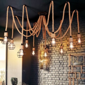 Lustra Rustic Spider 10 Socluri E27 LZ9761 - Img 3