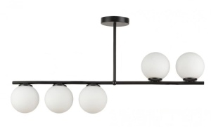Lustra Suspendata 5 Socluri E27 Neagra LZ8868-5