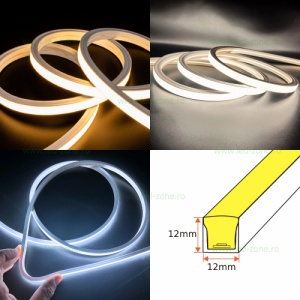 Neonflex LED 24V 9W/ML 12x12mm Rola 10M - Img 3