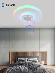 Plafoniera LED Rotunda 52W RGBCCT Difuzor Bluetooth Telecomanda