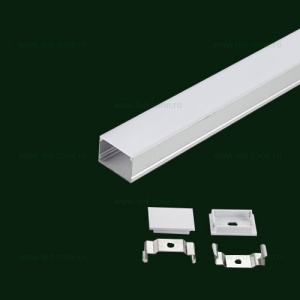 Profil Aluminiu Aplicat Dispersor Mat 1M 28.9MM - Img 2