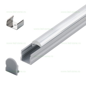 Profil Aluminiu Aplicat Dispersor Transparent 1M 11MM LZ9893 - Img 2